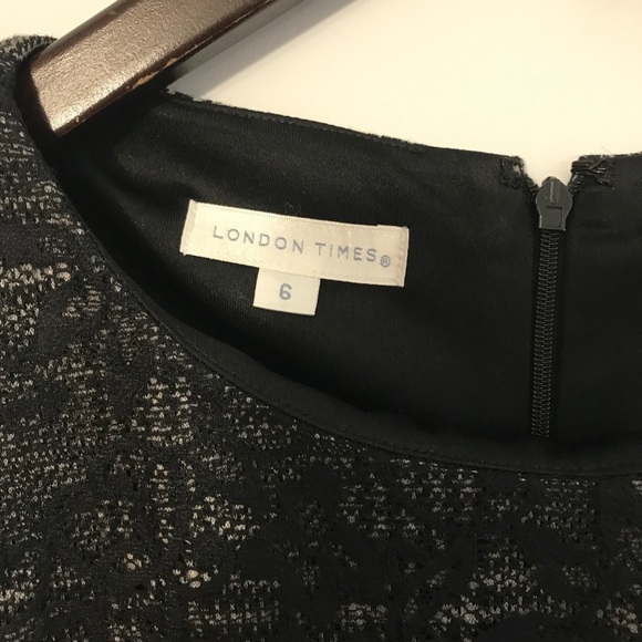 ⭐️3/$25 NWOT London Times Plaid Lace Sheath Dress - Picture 3 of 4